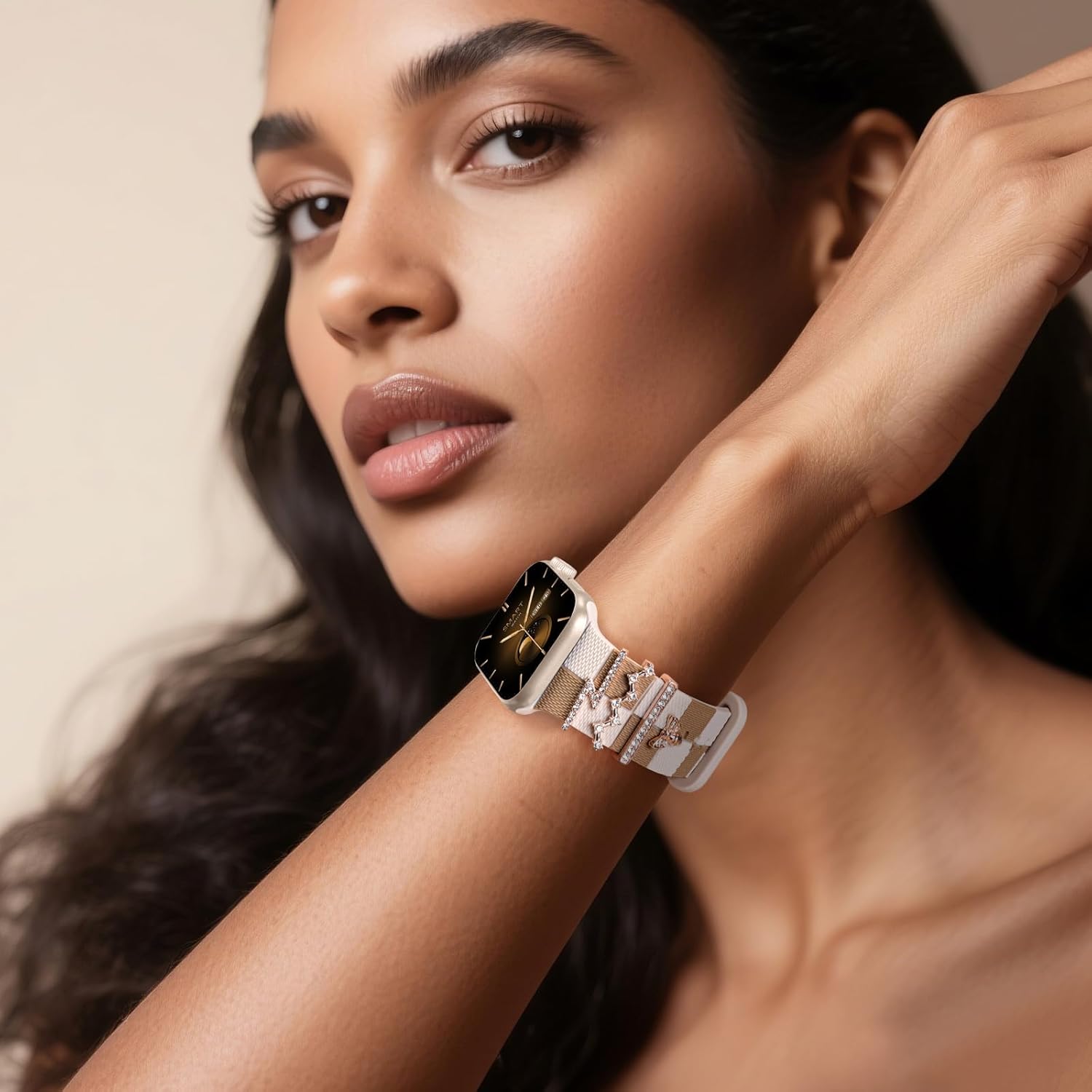 Silicone Strap for Apple watch band 38mm 40mm 41mm 42mm 44mm 45mm 46mm 49mm with Bling Bee Charms, Soft Sport Bracelet for iWatch Bands Series 11 10 9 8 7 6 5 4 3 SE SE2 SE3 Ultra for Women - Image 6