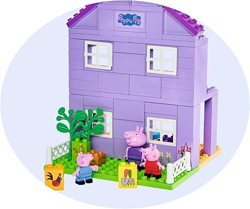 Miniatura 2 de GRAN Spielwarenfabrik 800057153 Big-BLOXX Juguetes de construcción Peppa Pig Abuelos Casa PLAYSET con 86 PCS, Multi