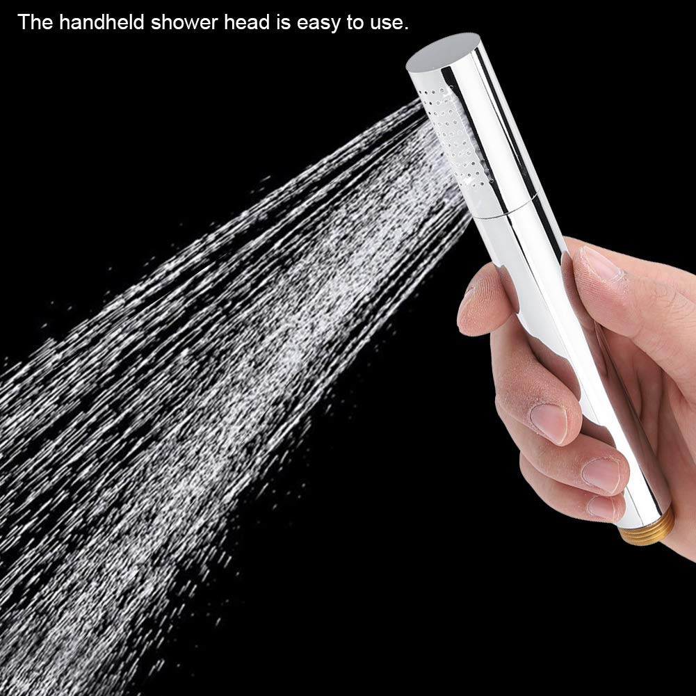 Cylindrical Shower Head Removable for Home Bathroom, Siliver - Image 2