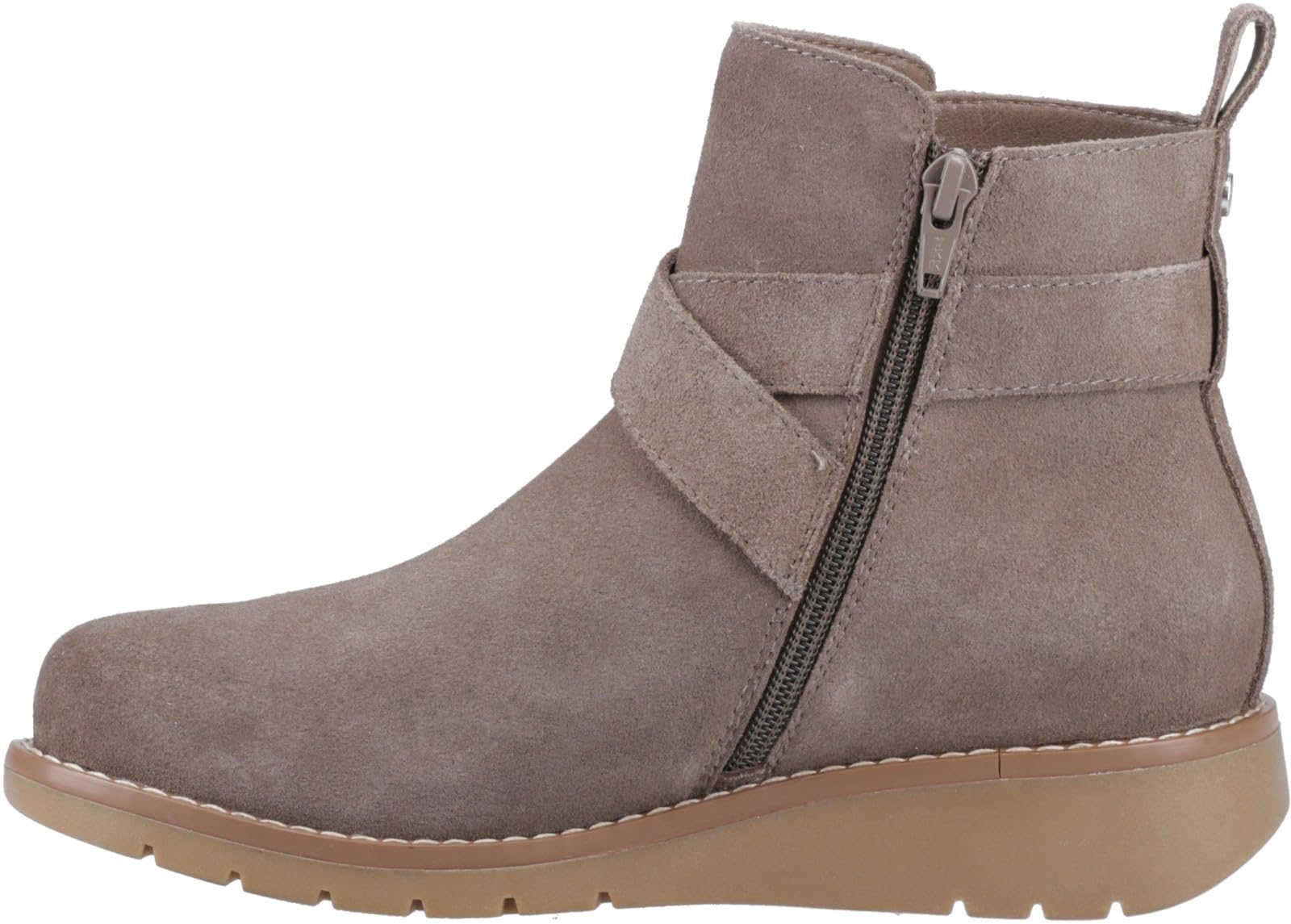 Hush Puppies Female Lyra Buckle Boot, Taupe, 4