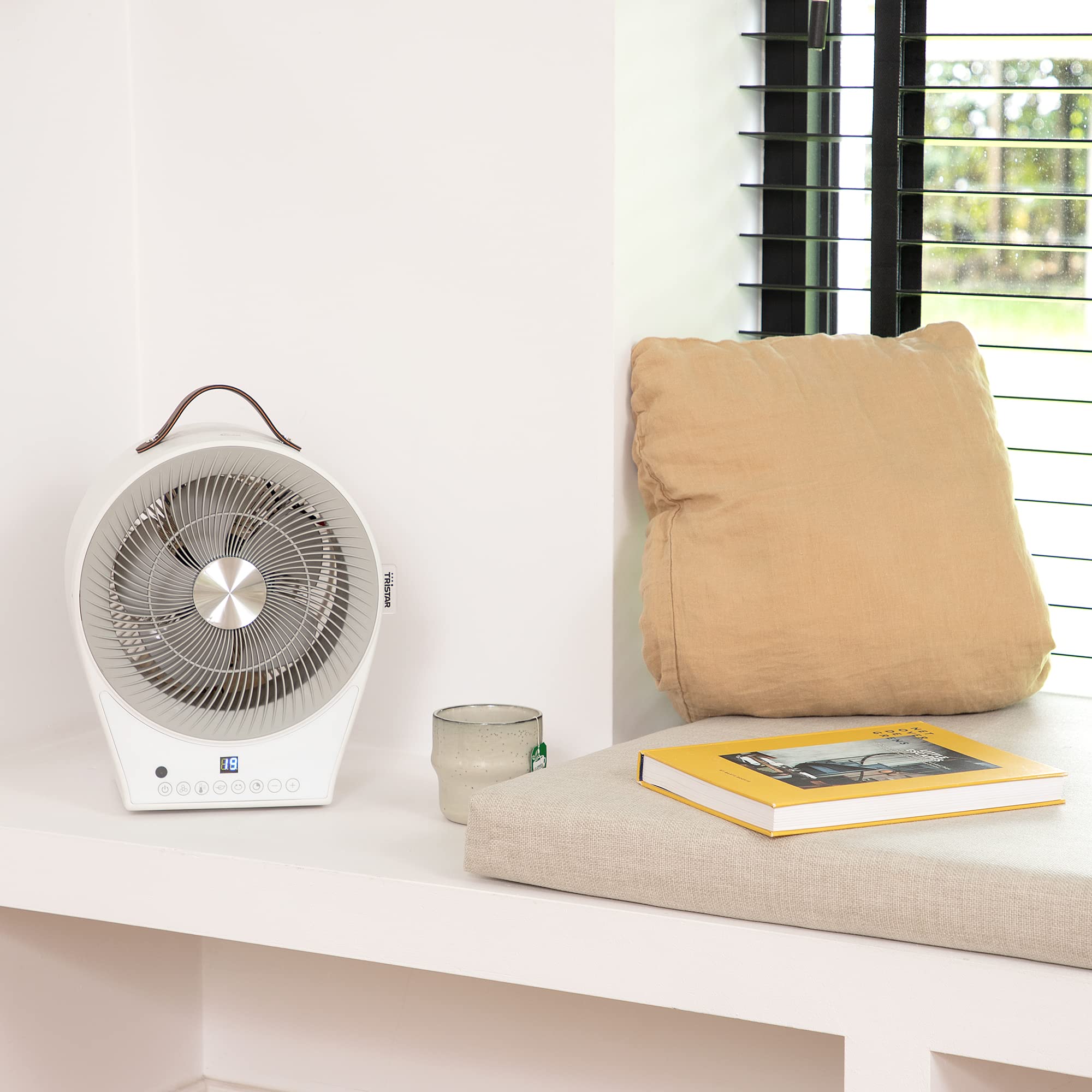 Tristar KA-5160 Calefactor y Ventilador 2 en 1, 2000 W, 56 Decibeles, Plástico, 6 Velocidades, Blanco