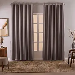 Cortina Blackout/Blecaute Em Tecido Corta Luz Para Sala, Quarto e Escritorio 4,00M x 2,50M | (4,00M X 2,50M) Com Ilhós Cromado (Prata)