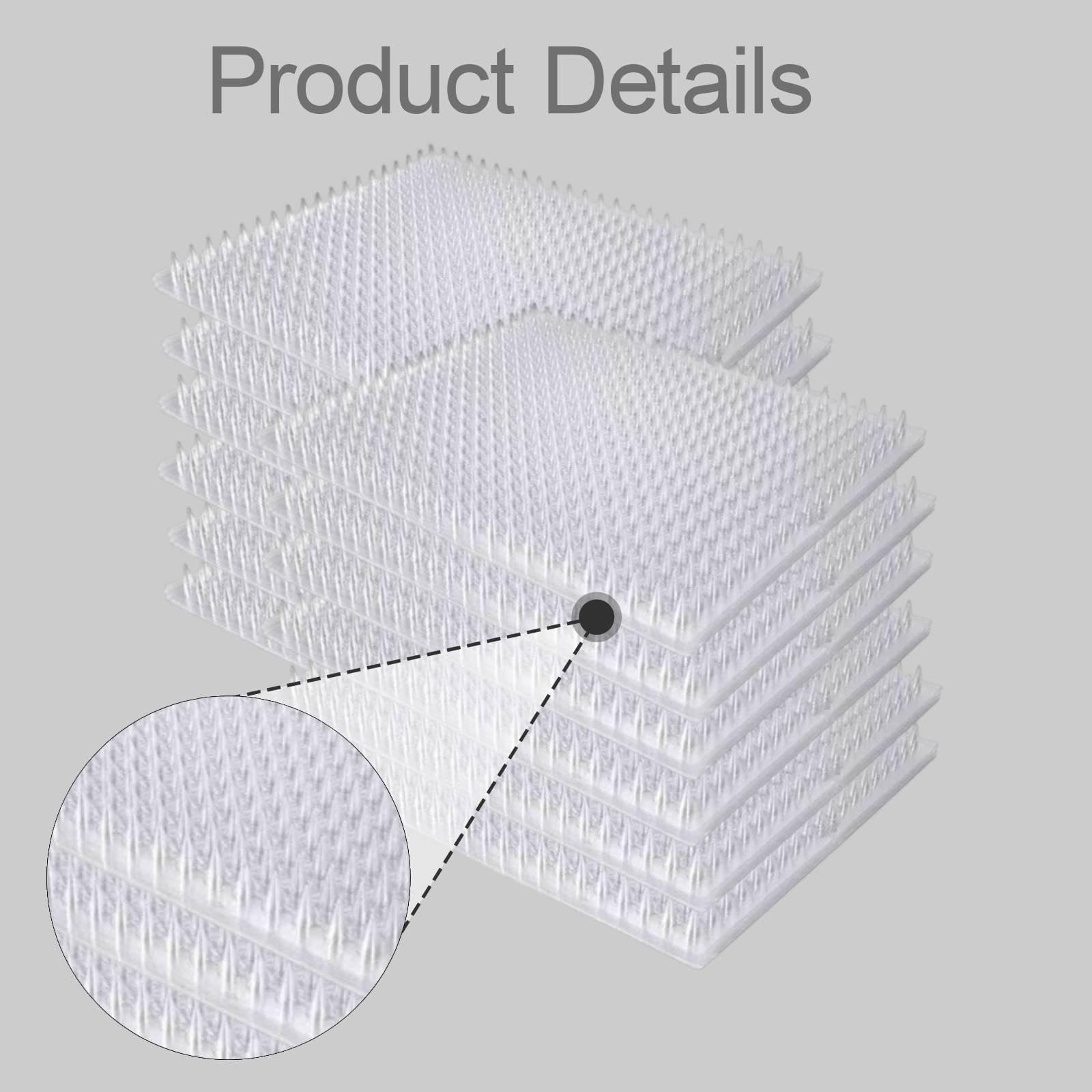 Set di 12 Tappetini Antigatto, Tappetini Barriera per Animali Domestici, Funzione Repellente per Animali, Materiale PP, Adatti per Casa, Giardino, Set da 12 Pezzi Trasparenti