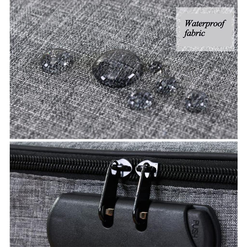Dokumententasche a4, Aktenhalter, Organizer für wichtige Dokumente, mehrlagiger großer Stauraum und Passwortsperre, Home Office Reisesichere Tasche für wichtige Akten, Reisepass ( Color : Light gray )