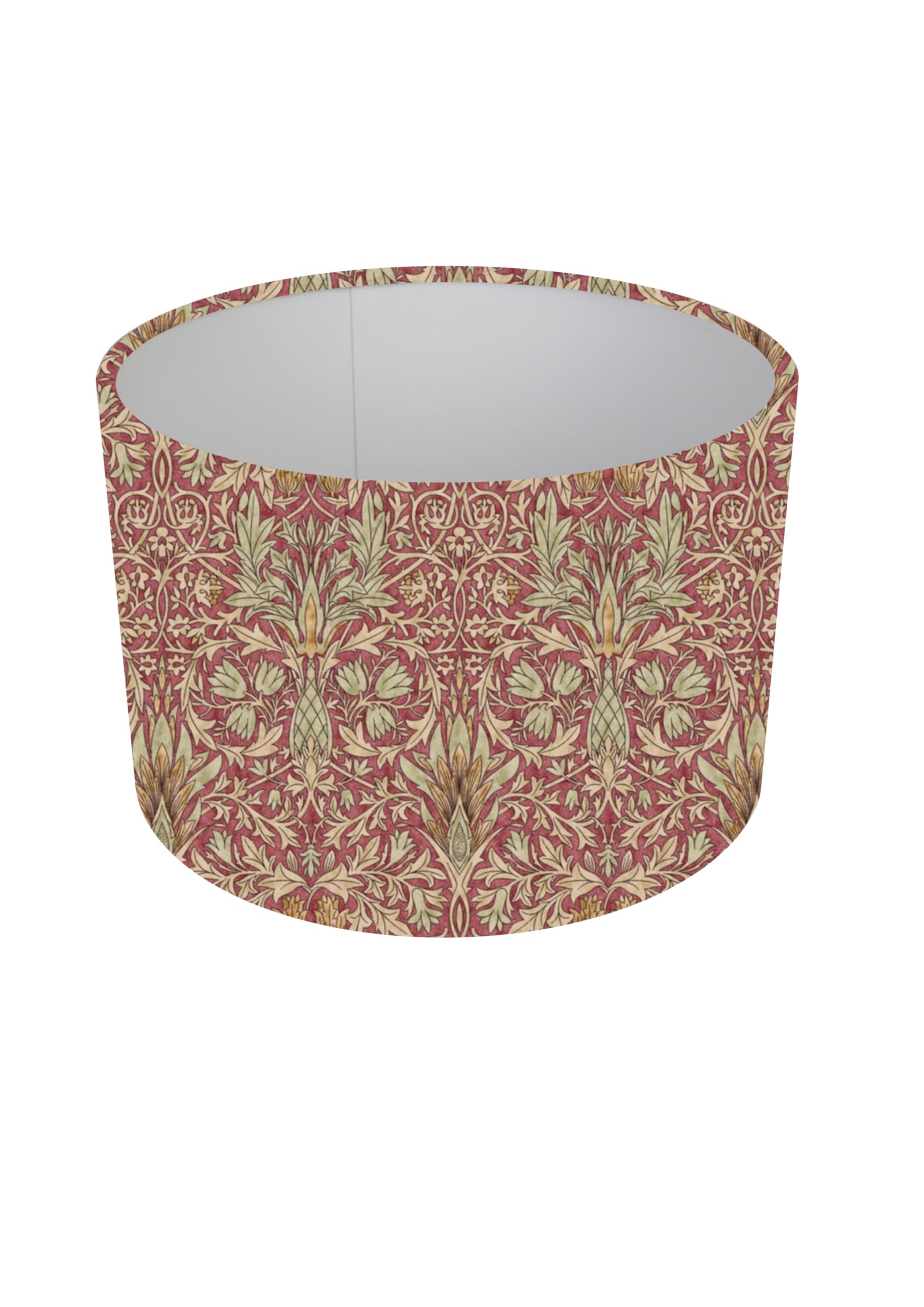 Kushade Red 40Cm (Diameter 16" X Height 10") William Morris Snakeshead Wine Table Lamp Shade