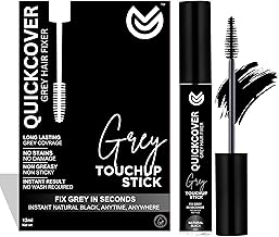 Milgaari QuickCover Grey Touch-Up Stick | Instant Grey Hair Coverage | Lightweight, Non-Sticky, Quick-Dry & Long-Lasting | Enriched with Almond, Jojoba, Avocado & Olive Oils | Natural Black, 12ml
