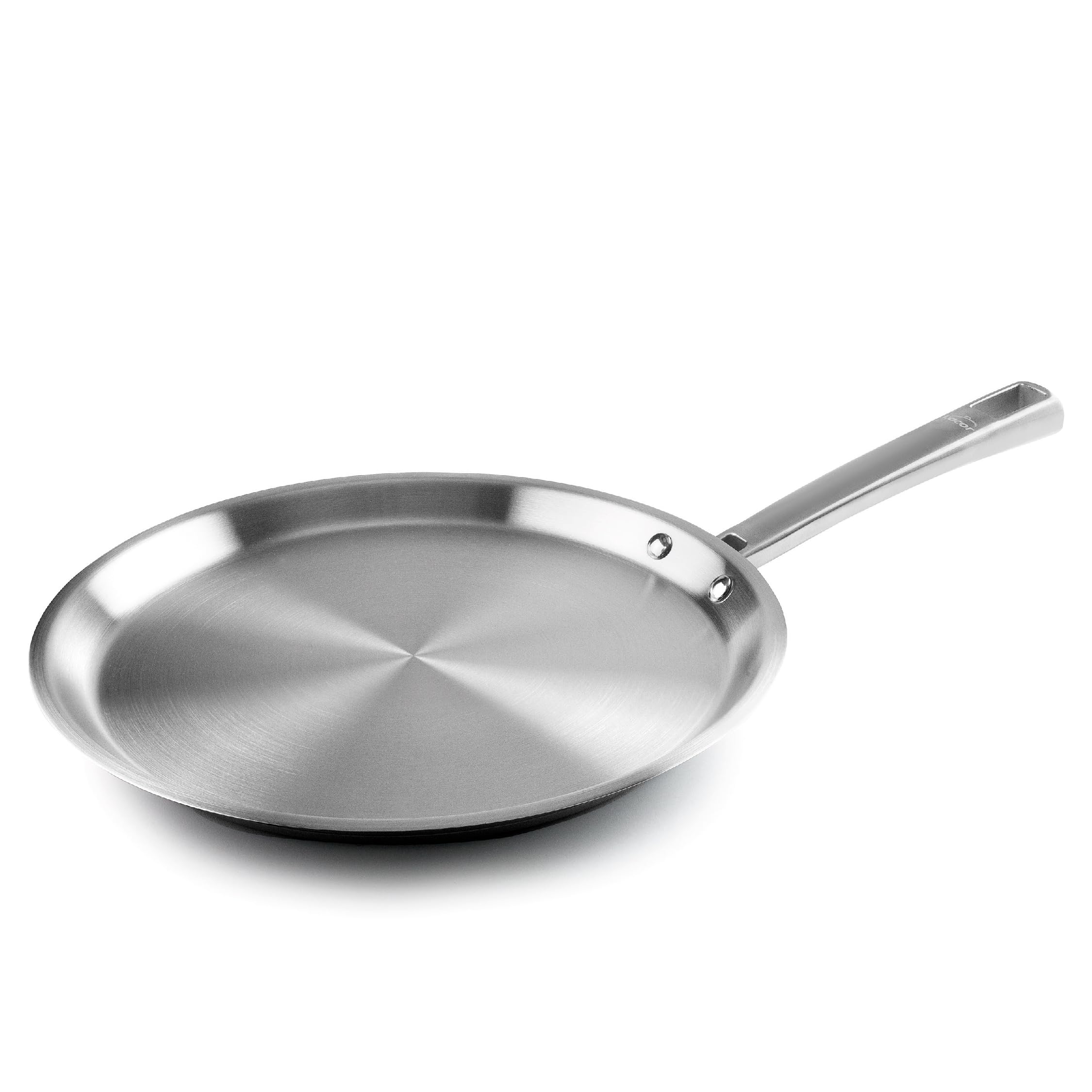 LACOR - 45829 - Crêpesmaschine für Feinschmecker, Edelstahl 18/10, PFOA-frei, ergonomischer Griff, Sandwich-Wärmediffusorboden, induktionsgeeignet und spülmaschinenfest, Ø28 cm