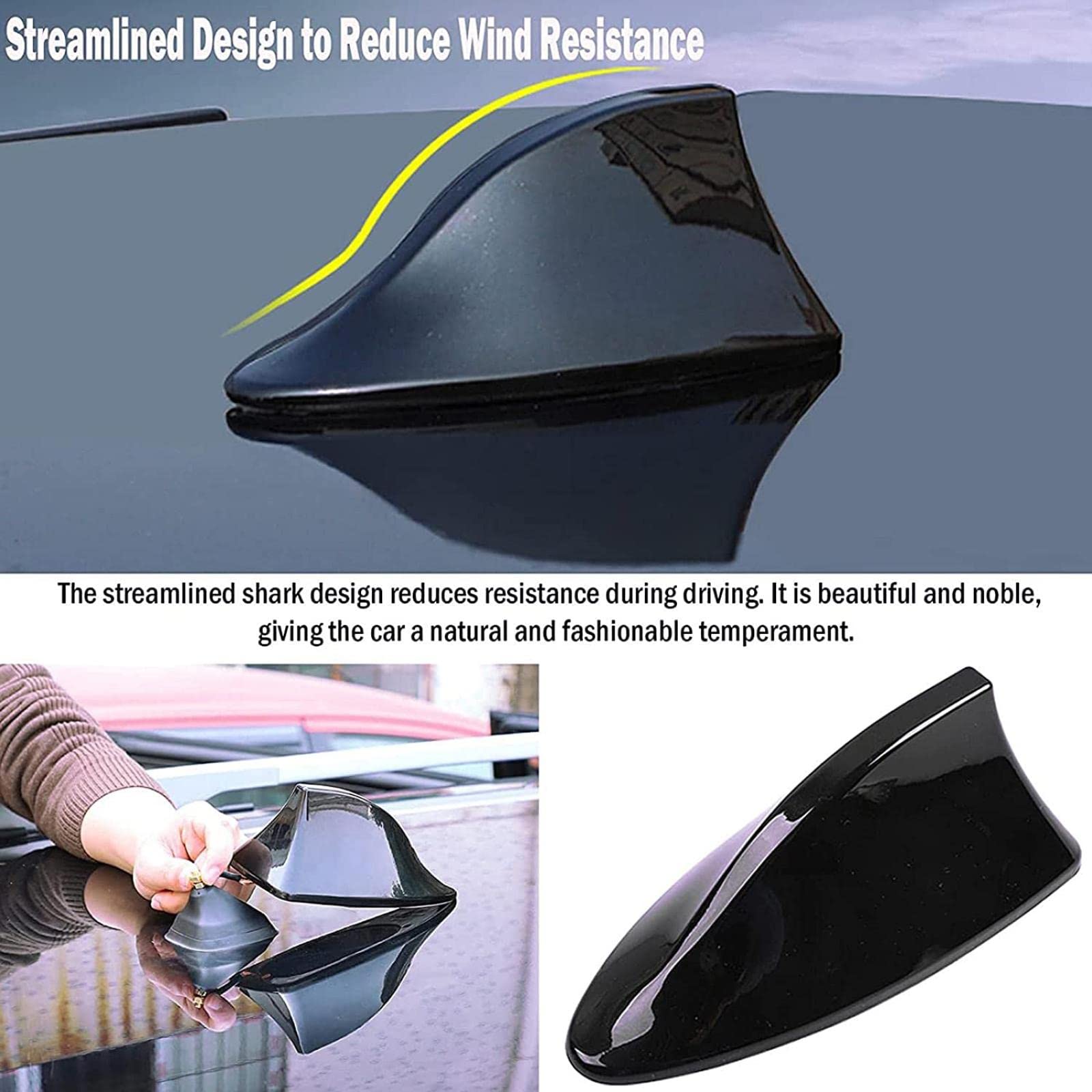 Auto Carbon Fiber Shark Fin Antenne, voor BMW E87 E90 E92 E93 X1, auto haaienvin antenne