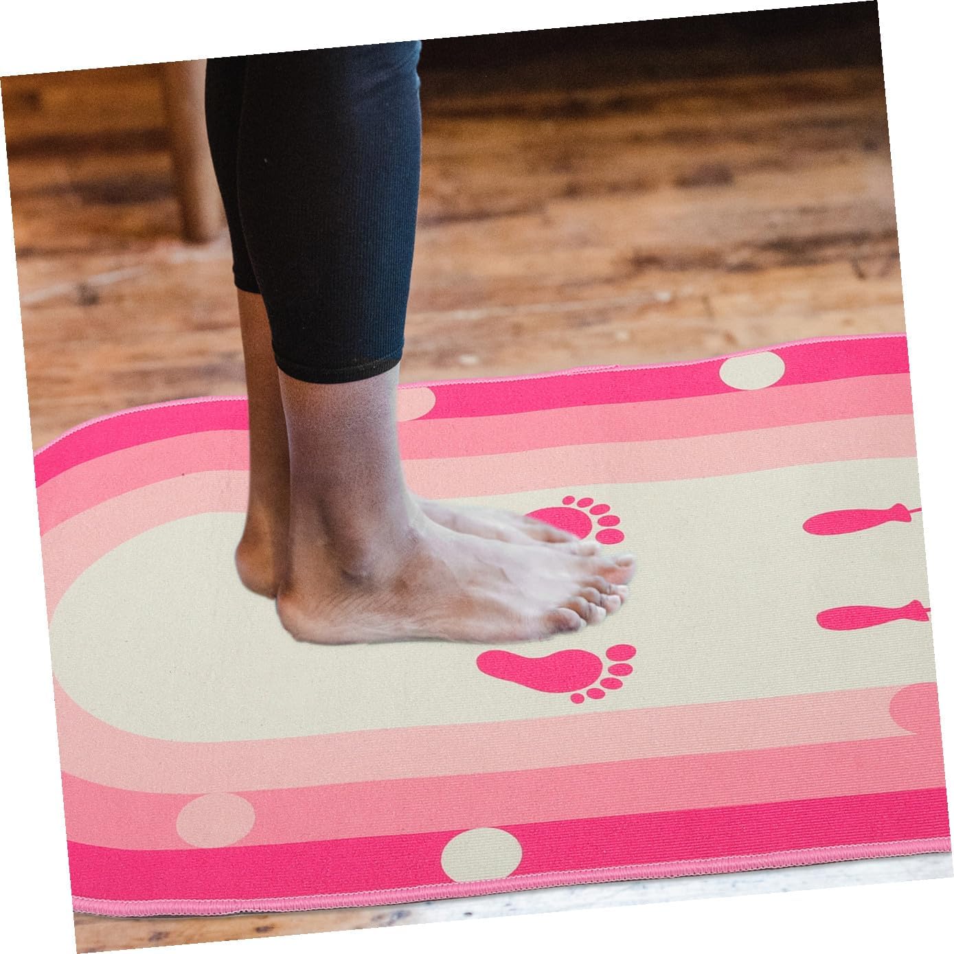 Beavorty Silicone Bottom Skipping Rope Mat 50x80cm Elliptical Thick Soundproof Indoor Exercise Pad Portable Workout Mat for Home Fitness Training