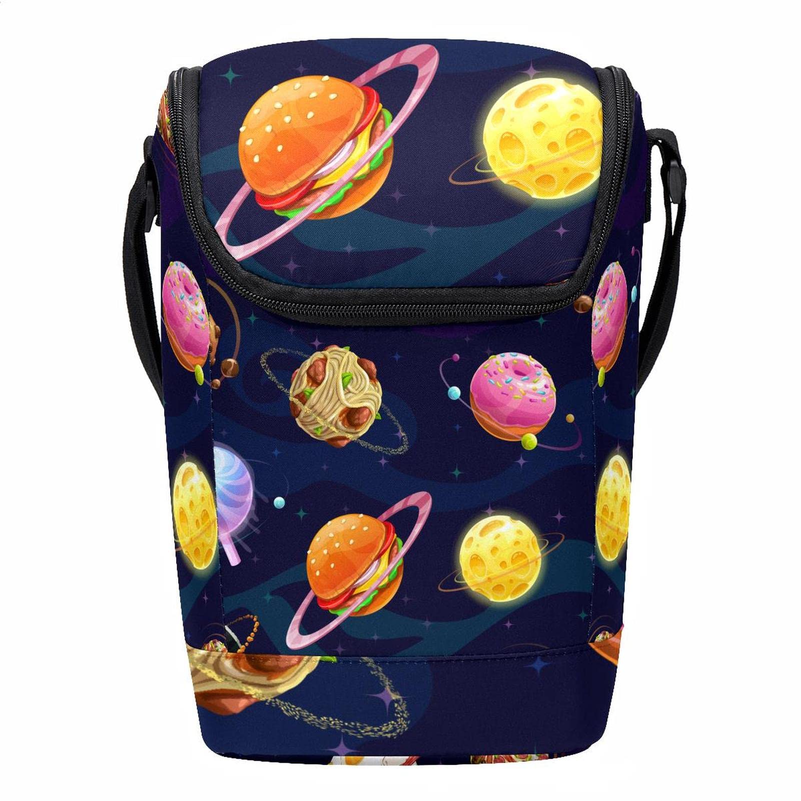 Bolsa de almuerzo galaxy planets porta comida para oficina y escuela con correa