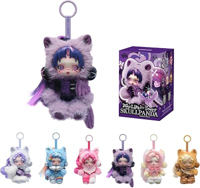POP MART SKULLPANDA My Little Pony Series Plush Doll Pendant Blind Box Figures, Collectible Toys Home Decorations, Holiday Birthday Gifts for Girls and Boys, Single Box
