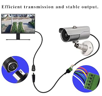 8pin Mini DIN Screw Terminal Adapter DIY Mini DIN S-Video 8pin Male to 5-Pin Screw Terminal Pluggable Type Block Cable for PLC Computers, Monitors,Televisions, Servers,etc.(2pack/30CM)