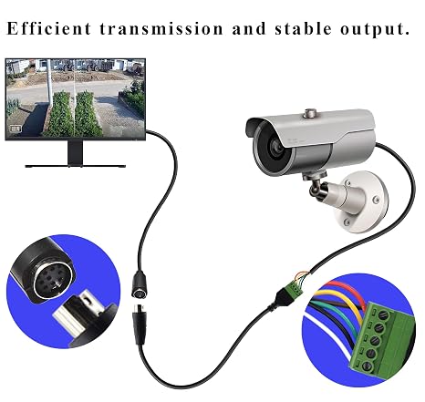 8pin Mini DIN Screw Terminal Adapter DIY Mini DIN S-Video 8pin Male to 5-Pin Screw Terminal Pluggable Type Block Cable for PLC Computers, Monitors,Televisions, Servers,etc.(2pack/30CM)