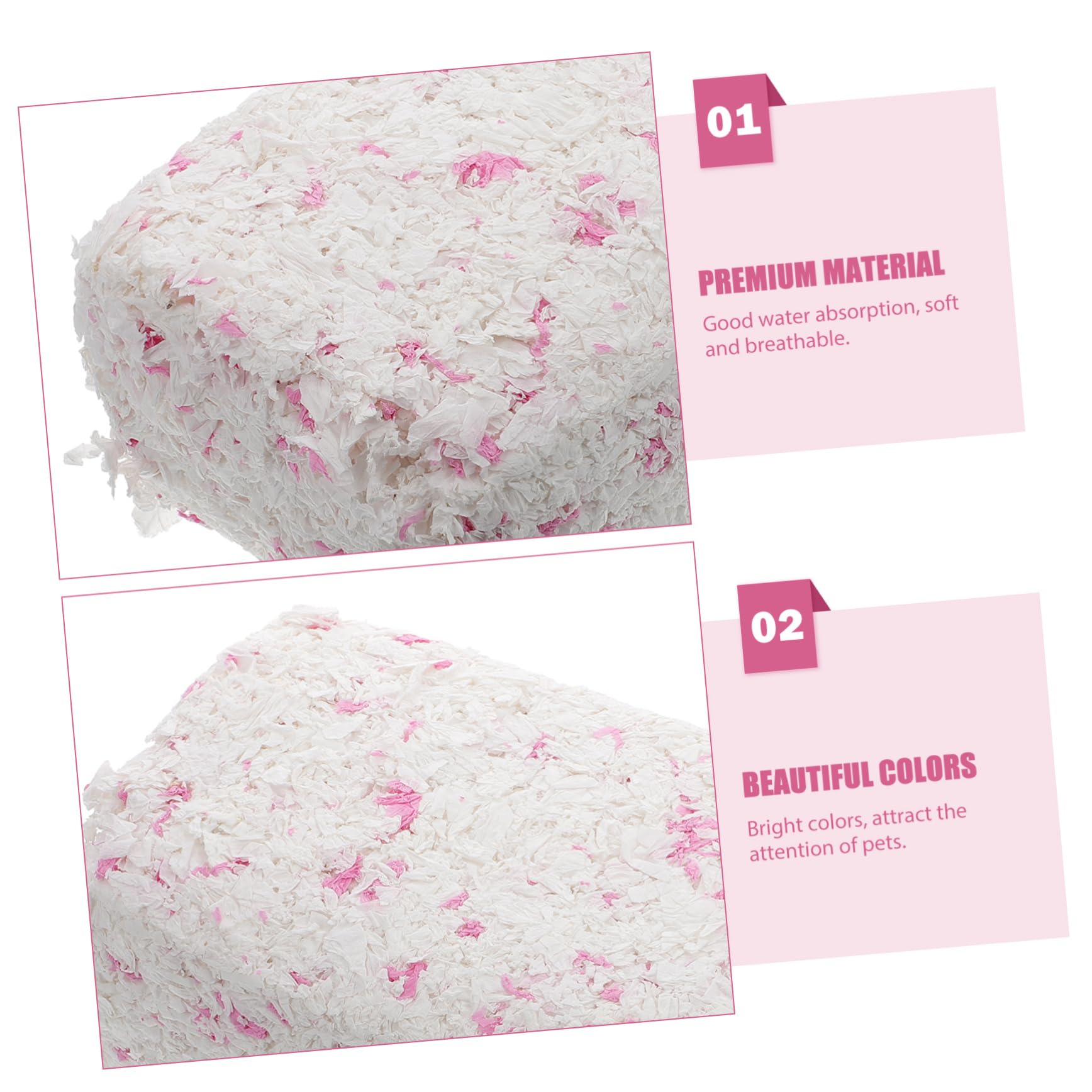 BESTonZON Staubfreie Papierstreu für Hamster und Chinchillas Saugfähig Flauschig 450g 1 Beutel für Saubere und Frische Käfige