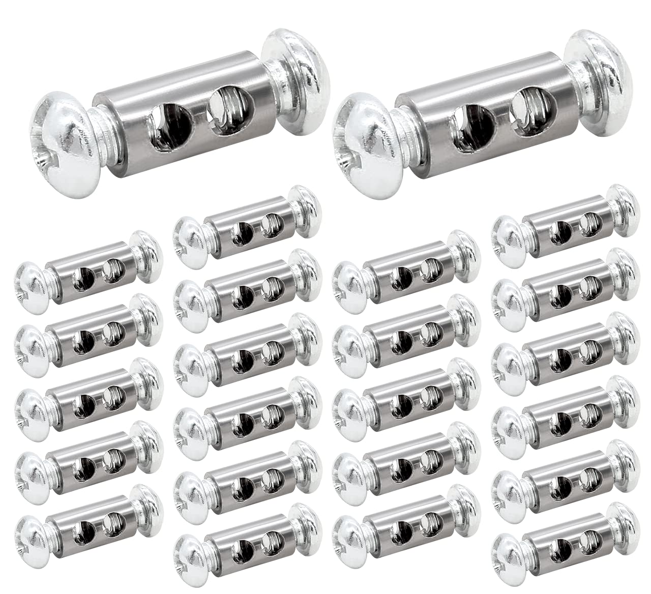 LifCratms 24Pcs Wire Rope Clips, 5.3x10mm Metal Wire Rope Cable clamp