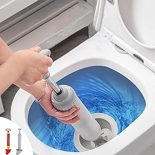 Plunger for Toilet, Toilet Plunger, Gutter Plumb Plunger, Power Plunger, Home Plunger Gutter Clog Remover for Plugging Toilets, Kitchens, Bathrooms,Gutters (Gray)