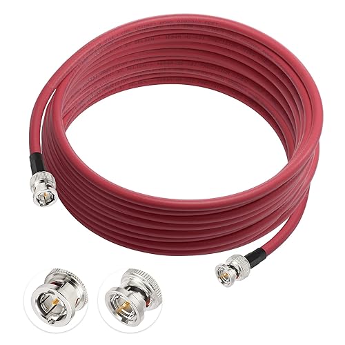Miniatura 7 de Superbat Cable SDI BNC 3G6G12G Cable SDI de 50 pies (Belden 1694A rojo), compatible con convertidor de video UHD 3G-SDI6G-SDI4K8K, cable de video