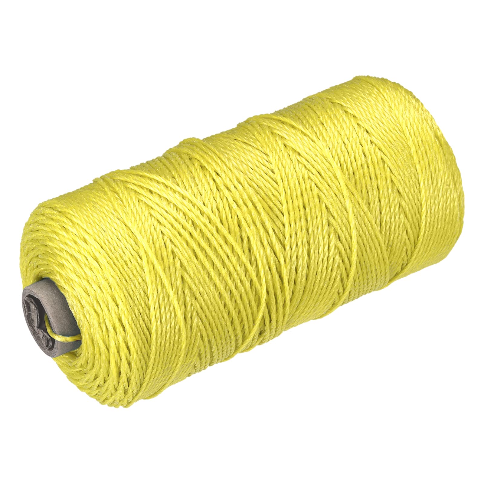 sourcing map Twisted Mason Line Nylon Twine String Cord Yellow 300M/328 Yard 1.5MM Dia for Netting, Landscaping, Home Improvement, DIY Projects, Crafting, Masonry, Gardening