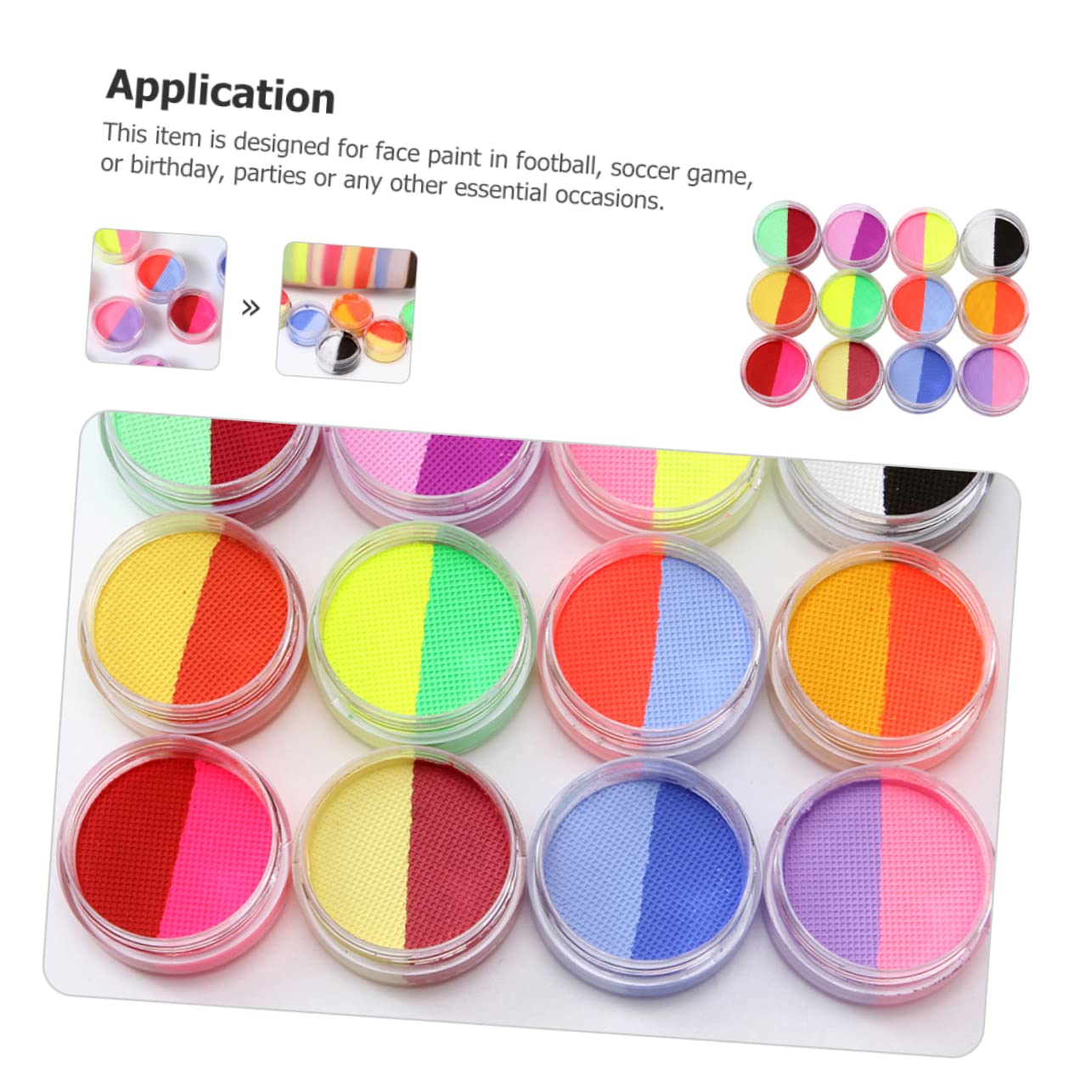 DIYEAH 1 Set Color Body Face Paint Safe Washable Cosmetic Paints for Festivals and Parties for National Flag Designs and Creative Makeup Looks
