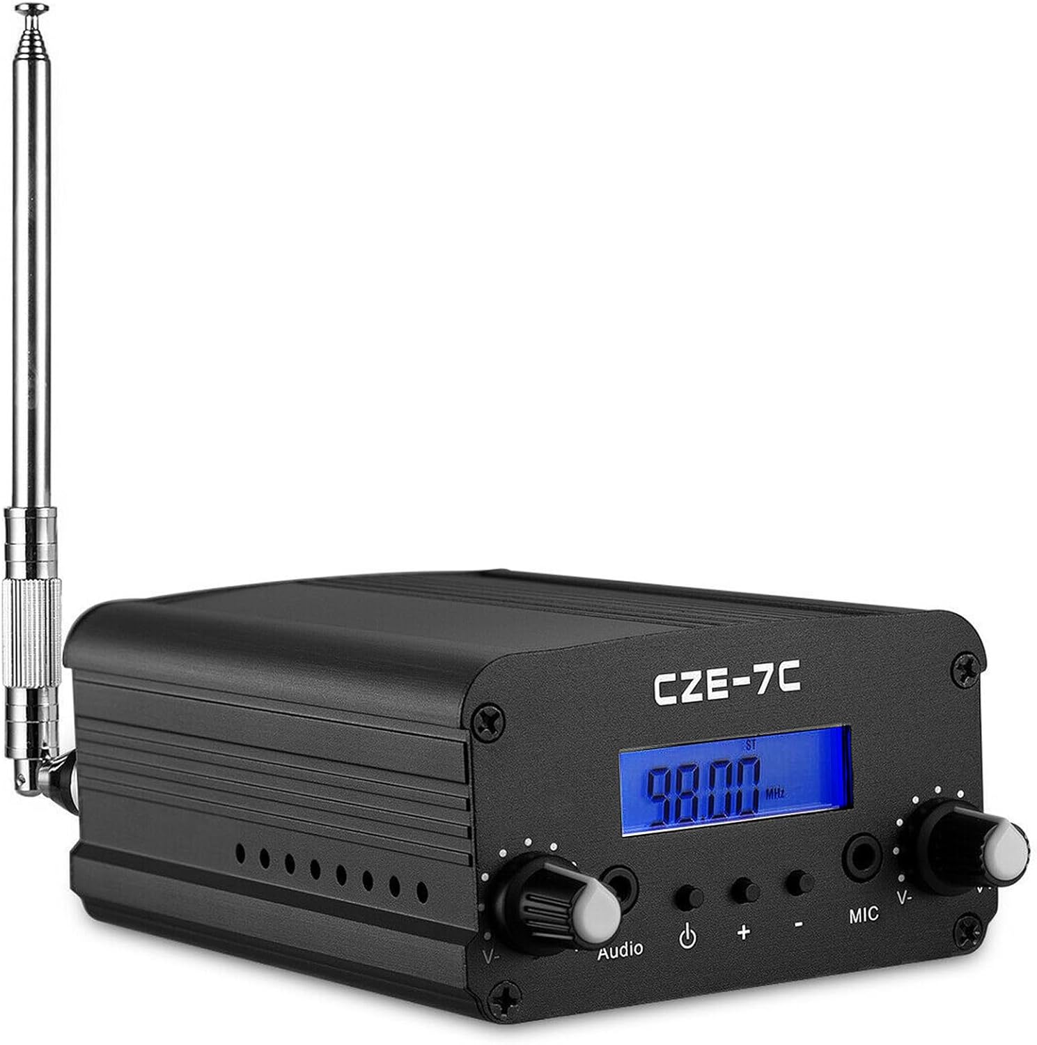 FM Transmitter for Church, 1w Long Range Stereo Broadcast for Drive in Movie, Theater, Lights Fireworks Show, School Radio Station