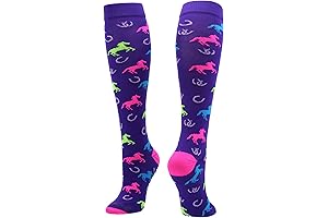 MadSportsStuff Wild Horses Girls Riding Socks