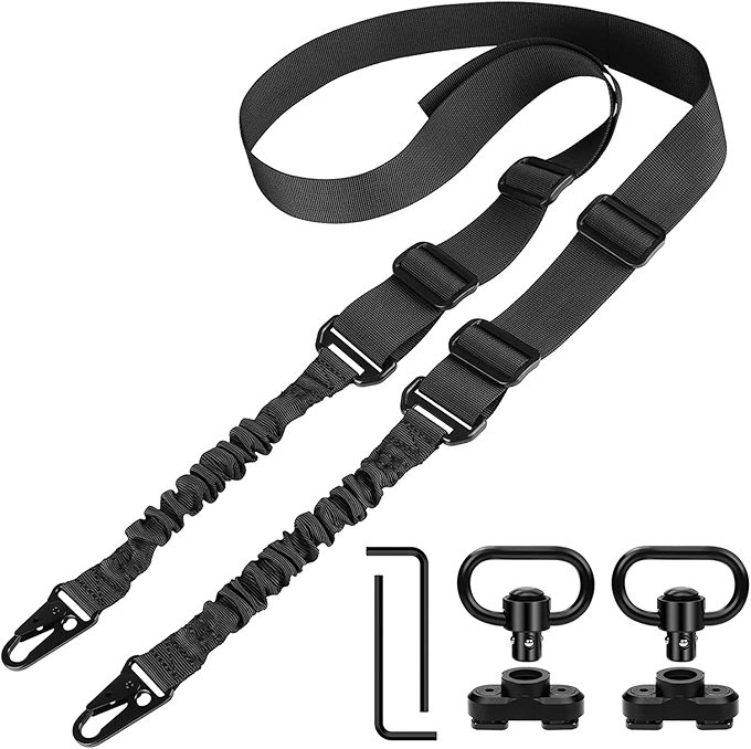 Feyachi L46 双点弹弓带 Mlok QD 挂钩 可调长度设计