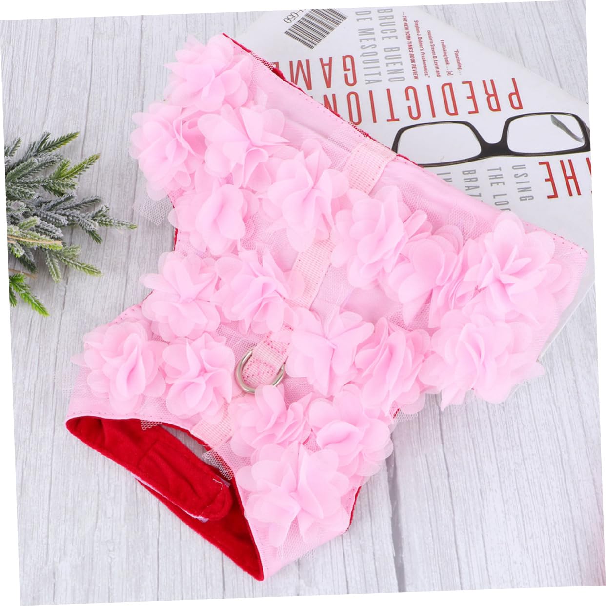 FOMIYES 3 Piezas De Lindas Flores Estéreo para Perros Malla Transpirable Cuerda De Tracción Suministros para Mascotas Talla XL