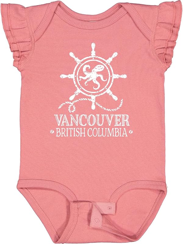 inktastic Vancouver British Columbia Baby Flutter Sleeve Bodysuit