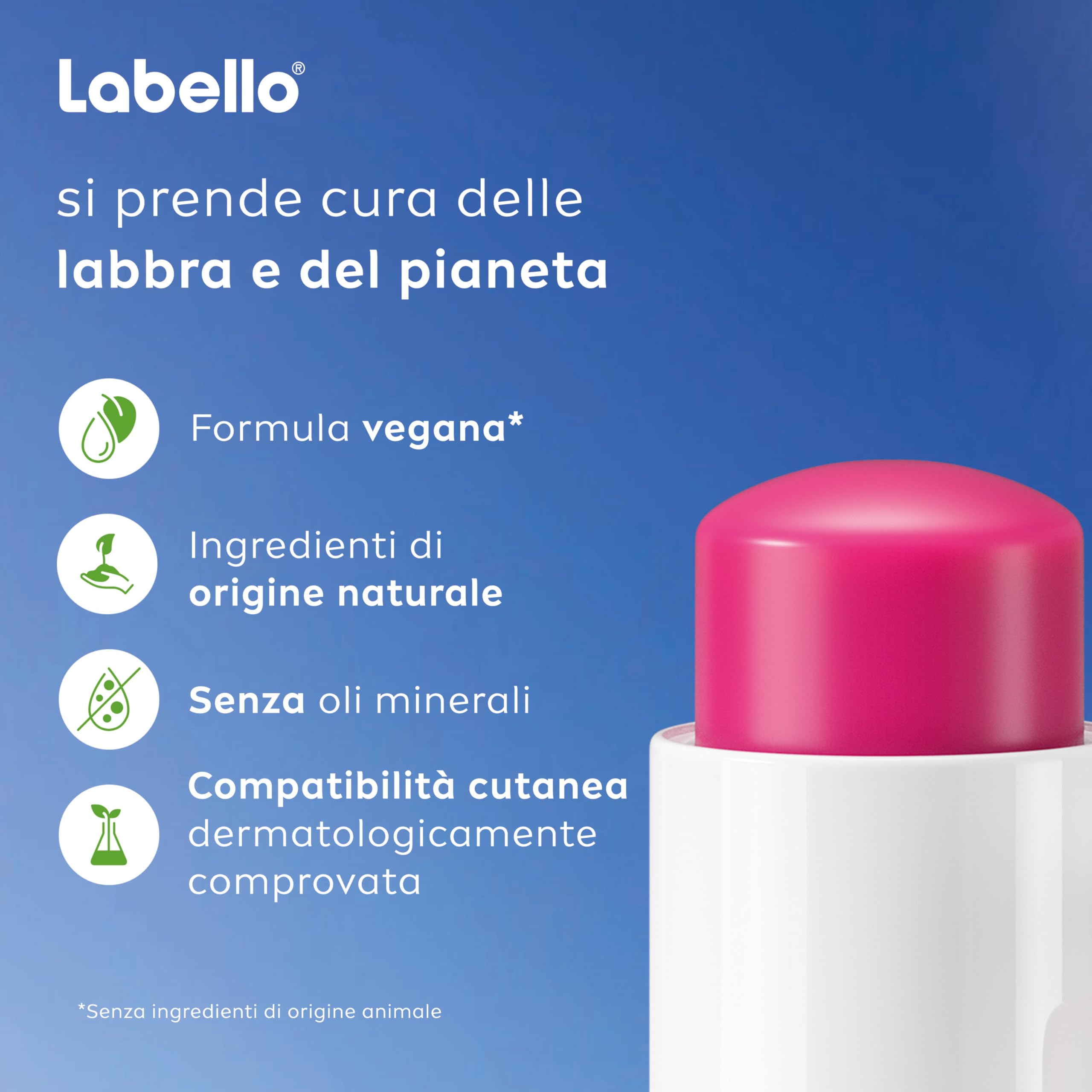Labello Watermelon Shine Burrocacao labbra 4.8 g, Balsamo labbra colorato e nutriente all'aroma di Anguria con pigmenti scintillanti, Lip balm idratante per 24 ore con ingredienti di origine naturale