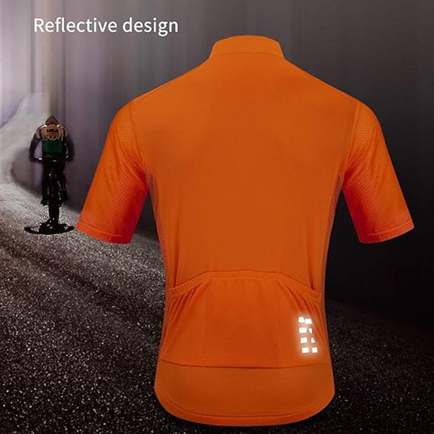 Koszulka rowerowa męskie damskie krótkie rękawy jeździeckie letnie oddychające koszulki rowerowe odblaskowe szybkoschnące rowerowe T-shirt rowerowy ubrania,Cyan-ASIAL/EURM