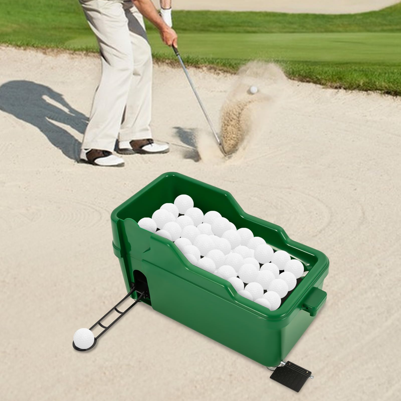 Półautomatyczny dozownik piłki golfowej pomoc treningowa maszyna do gry w golfa akcesoria do golfa golfowego trening piłka golfowa przechowywanie piłki golfowej z regulacją wysokości