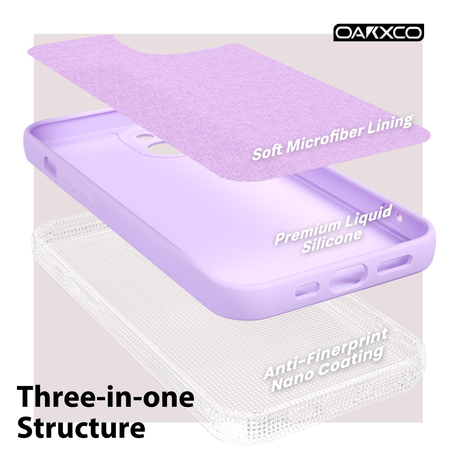 oakxco for iPhone 16 Pro Max Case Liquid Silicone, Soft Rubber Gel Elegant Aesthetic Basic Simple Cover, Cute Thin Slim TPU Matte Solid Color Plain Smooth Case for Women Girl, Light Pink — view 1700