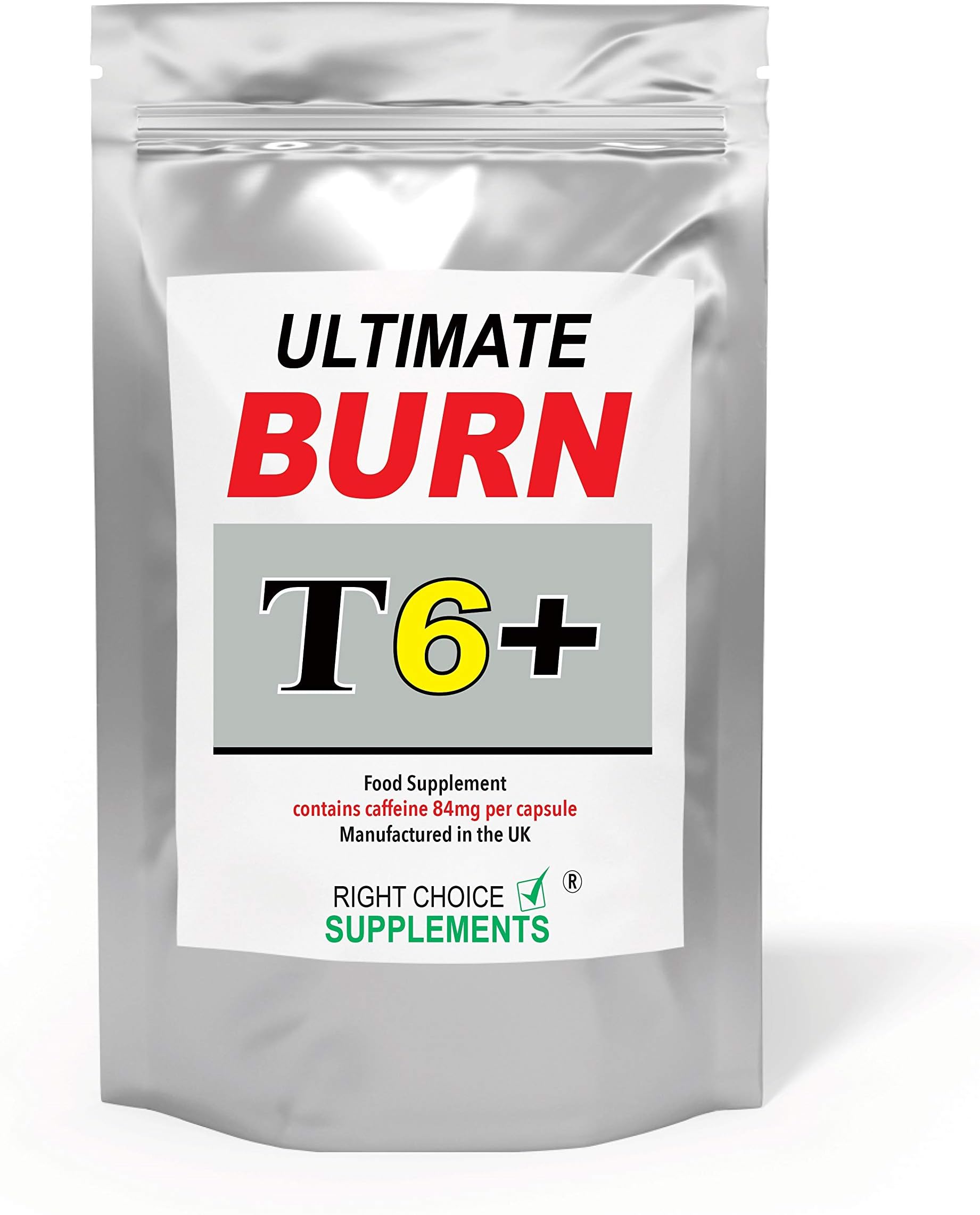 Ultimate Burn T6+ Capsules | Food Supplement | Made in The U.K (240)