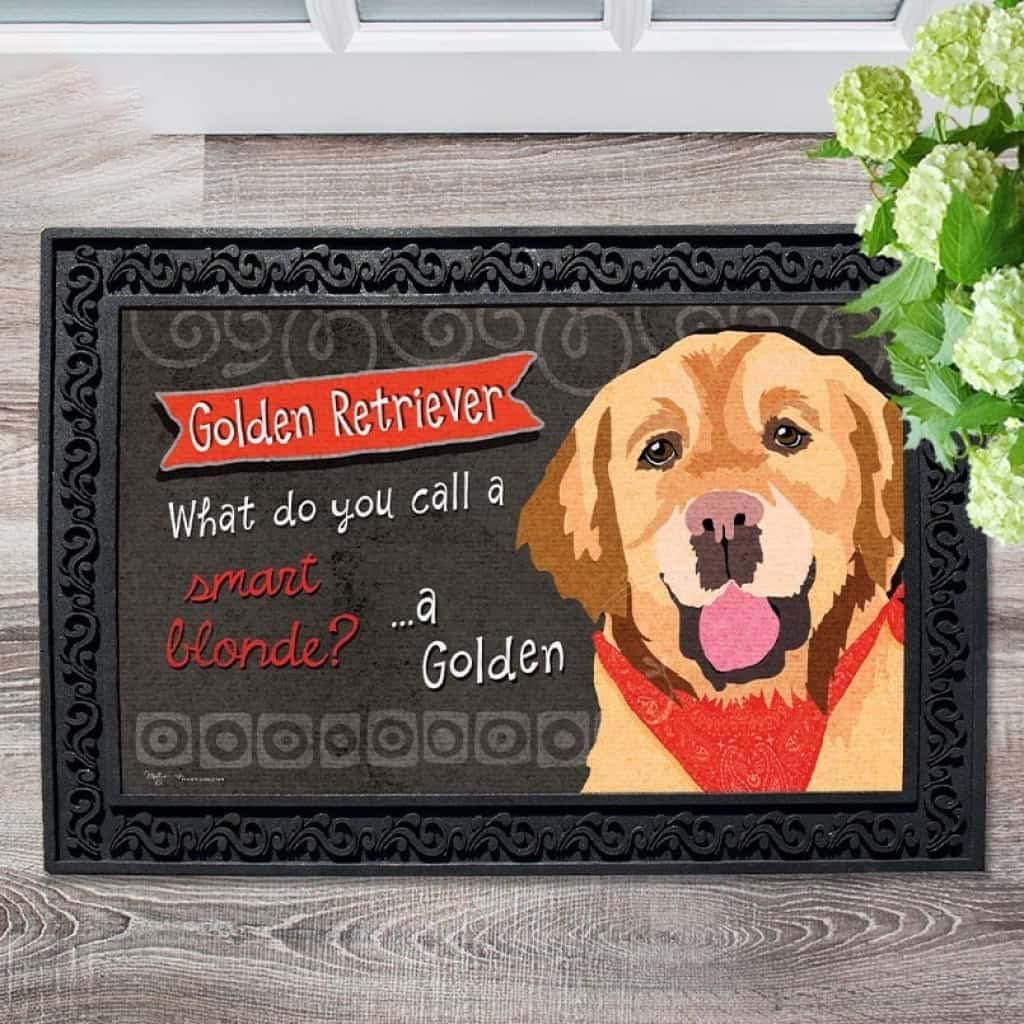 Paillasson Golden Retriever Extérieur Tapis Entrée Antidérapant