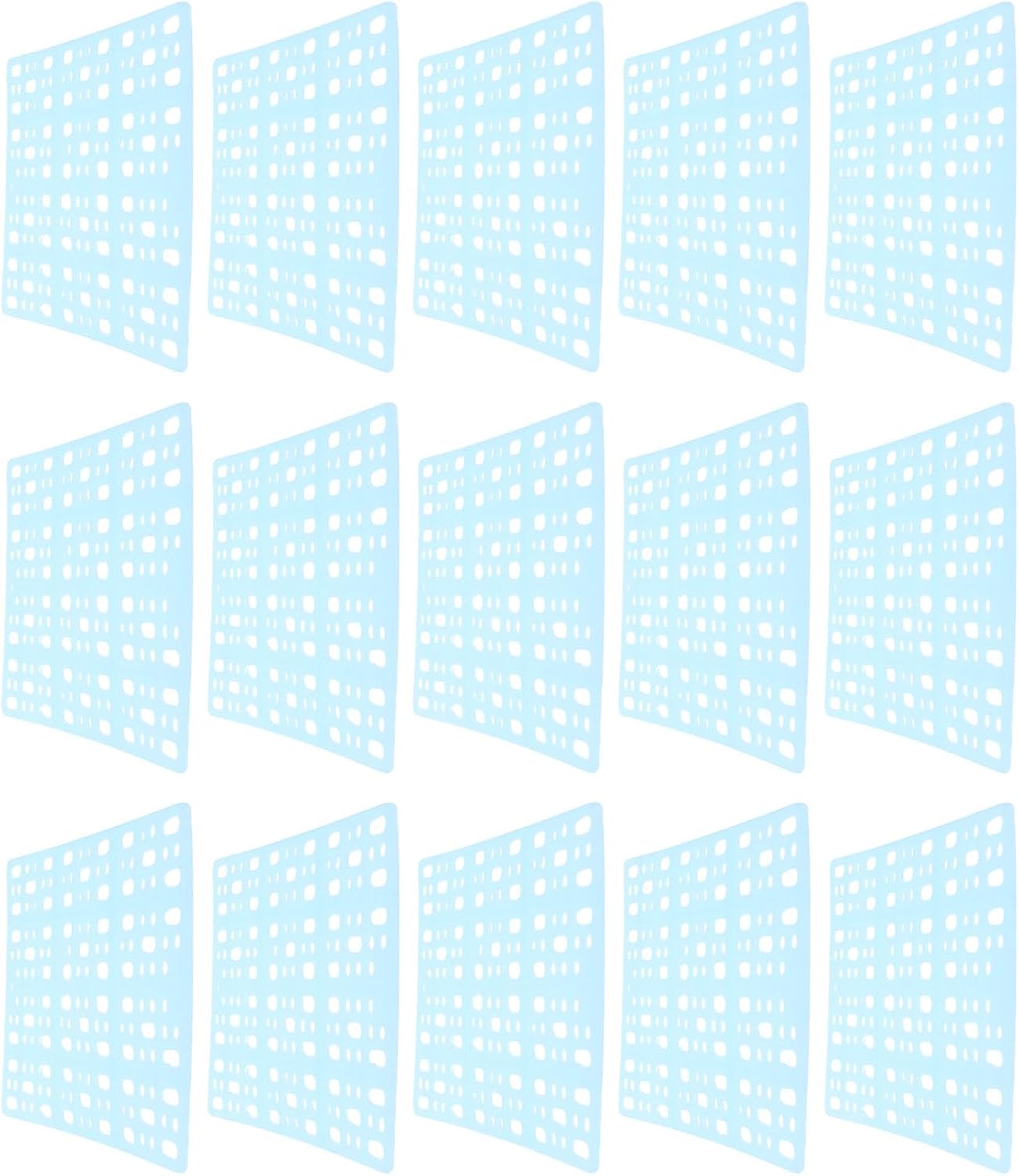 Dpofirs 15pcs Plastic Rabbit Cage Mat with Connecting Buckles, Bunny Foot Resting Pad for Small Animals, Guinea Pig Bunny Cage Mat, 34x25cm (Blue 34x25cm)