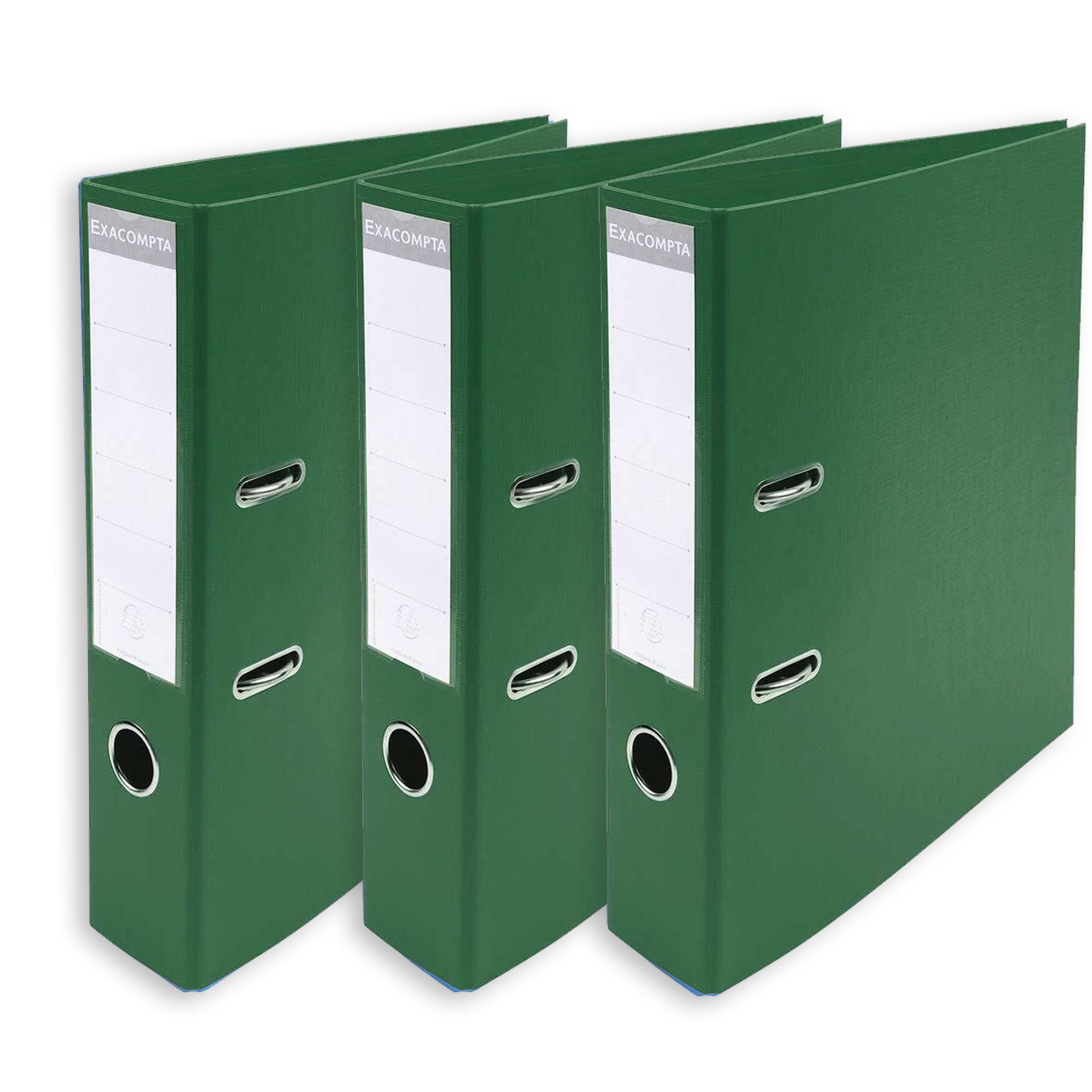 Exacompta A4 Prem'Touch PVC Lever Arch File - 2 Rings, 320 x 290mm, 70mm Spine, 75mm Rings, FSC-Certified (3, Dark Green)