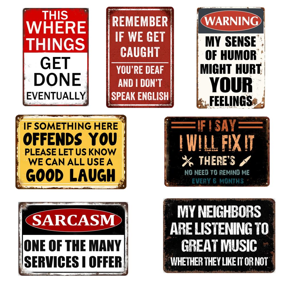 Cenacle Funny Garage Signs For Men