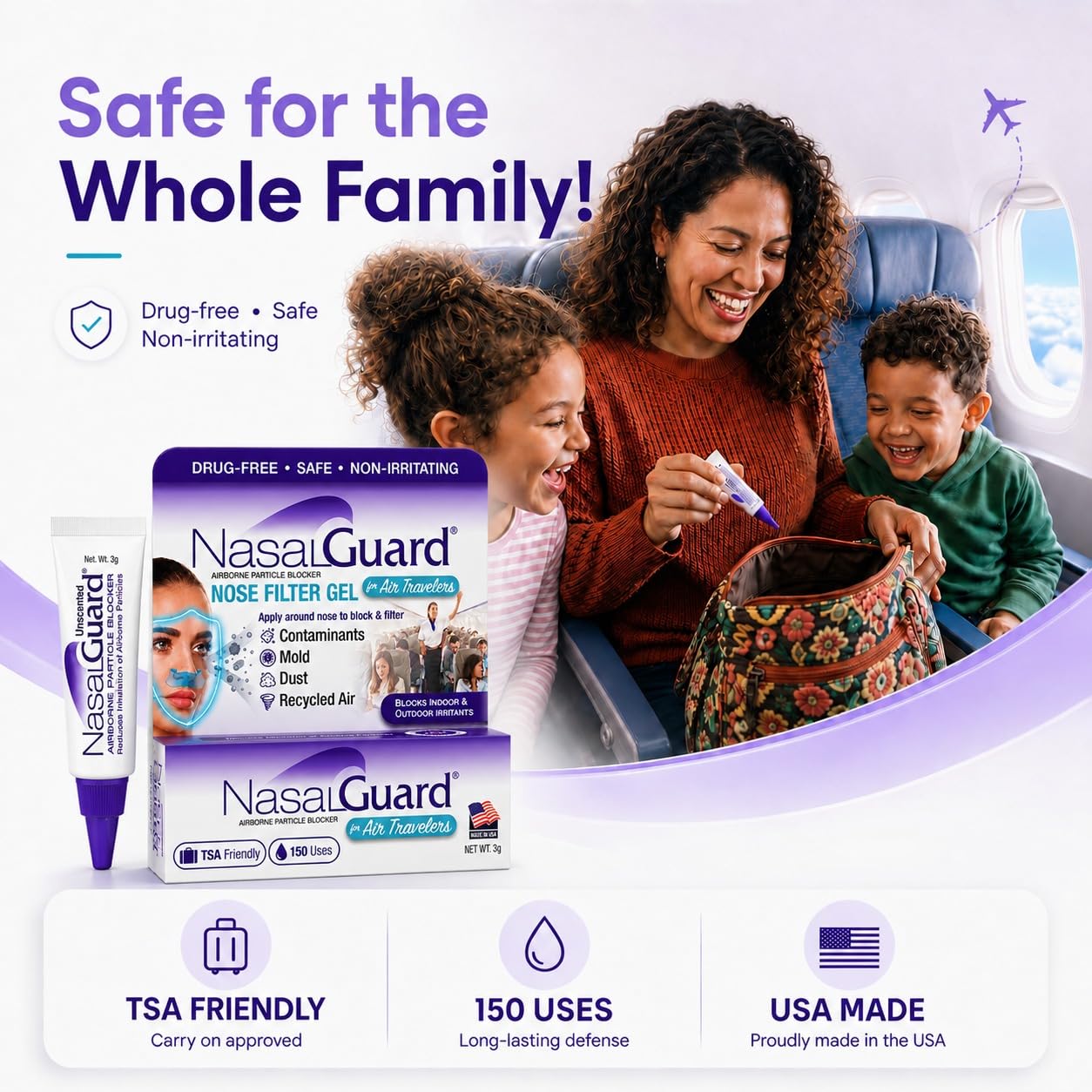 Nasal Filter Gel for Air Travel, Cabin Dust Block, Unscented 3g — Amazon image 6