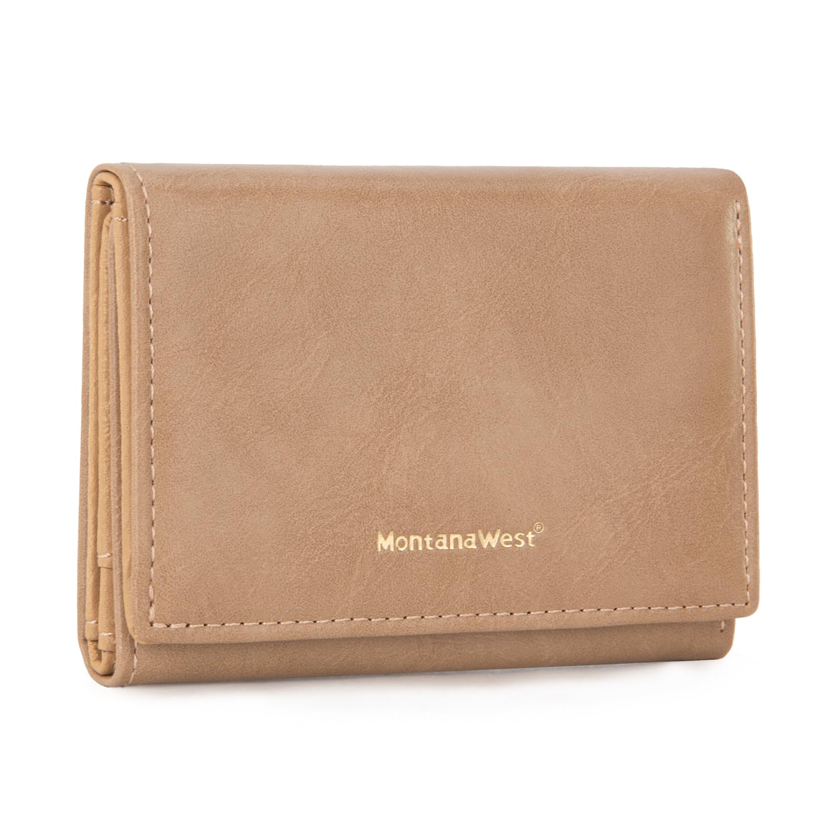 Wallet Women Small Trifold Wallet RFID Blocking Minimalist Wallets with ID Window