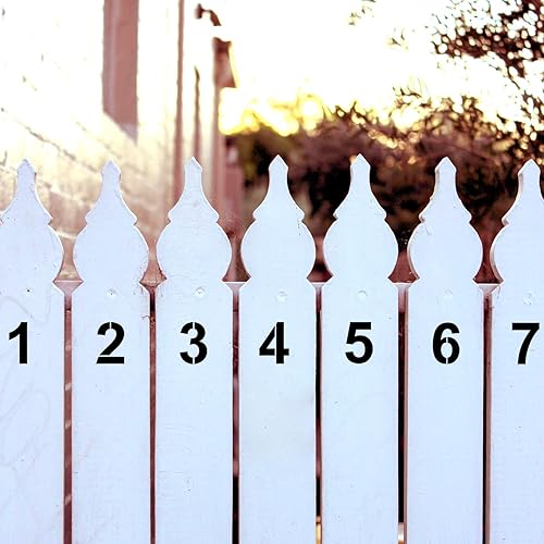 Vista 14 de Juego de plantillas de números grandes de 8 pulgadas, juego de plantillas de números de dirección de 0 a 9, plantillas de pintura de números de 7.9