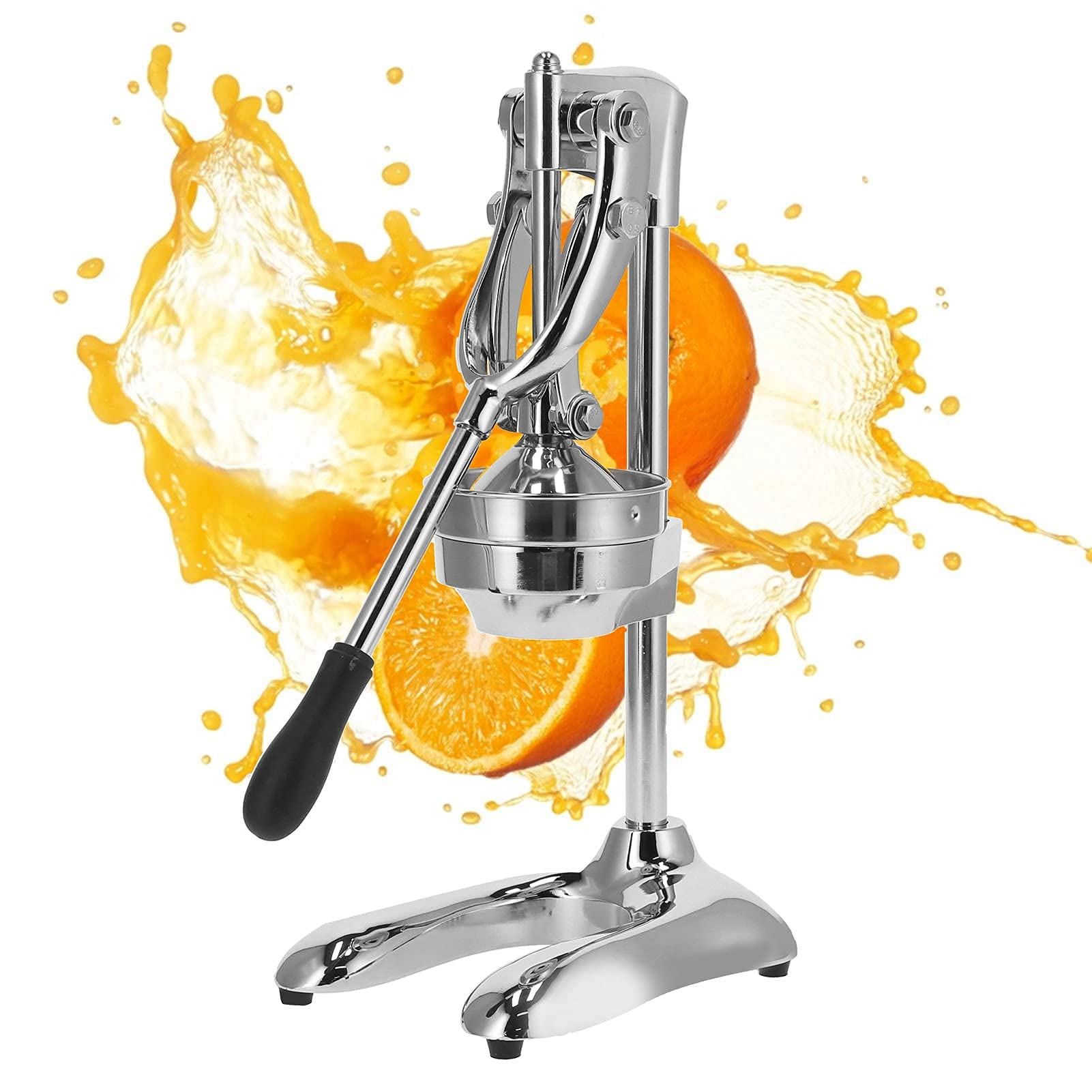 Ejoyous Zitruspresse Saftpresse, Edelstahl Handentsafter Fruchtpresse Orangenpresse Handpresse manuell mit Hebel für Limetten Zitronen Granatäpfel Grapefruits Granatapfel Presser
