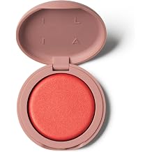 ILIA - Soft Focus Blurring Blush | Non-Comedogenic, Talc-Free, Vegan, Cruelty-Free | Featherweight Color + Soft-Focus Filter Pulse - Bright Coral, 0.15 oz | 4.5 g | 12-HR Wear | Blurring, Smoothing, Buildable | Formulated Without Talc | Safe for Sensitive Skin, Clean, Cruelty-Free & Vegan