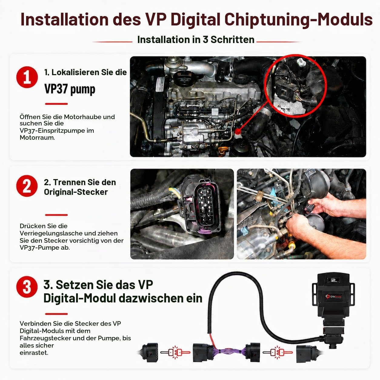 ChipTuning Box VPD für Passat B5 1.9 TDI 1996-2005 Tuningbox