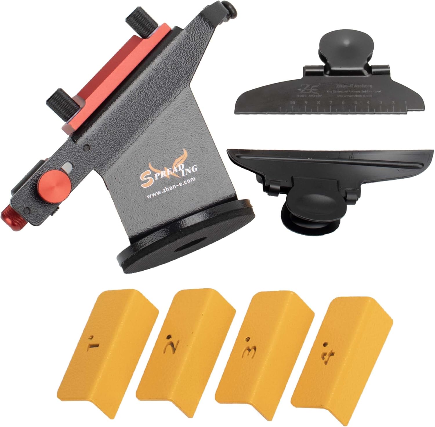 3-in-1 Fletching Jig Tool with Straight & Helical Clamps, Angle Adjuster Set for Precise Fletches Sticking, Arrow Maintenance Device