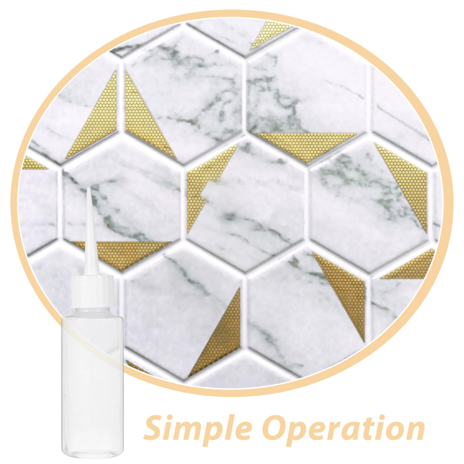 Flacon Distributeur de Liquide 50ml 4 Pièces en Polyéthylène Blanc