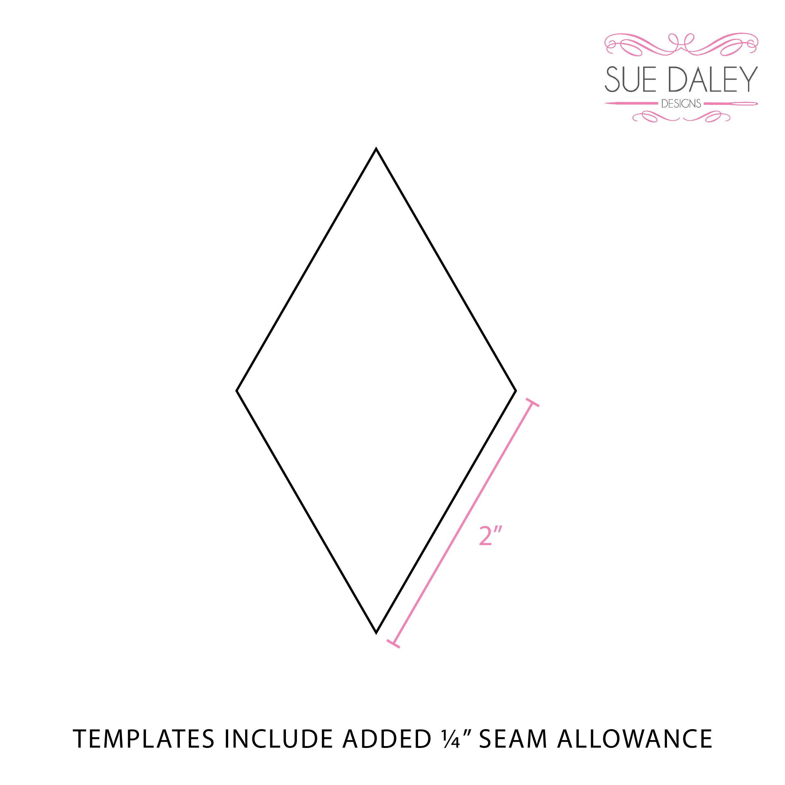 Sue Daley Designs Six (6) Pointed Star Template Patchwork with Busyfingers EPP English Paper Piecing (2 inch)