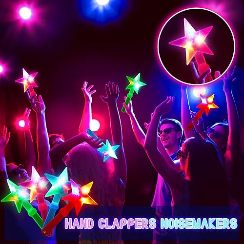 Miniatura 5 de 20 piezas de 10.6 pulgadas con luces LED de estrella, iluminadas en forma de estrella, hacen ruido que brillan en la oscuridad, suministros de