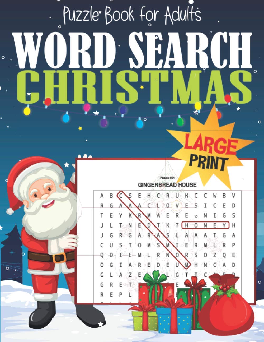 Christmas Word Search Puzzle Book for Adults Large Print: Crossword Puzzles Activity Book for Adults. Funny, Xmas Categories. Brain Exercise, Holiday Fun and Relaxation in one! A4