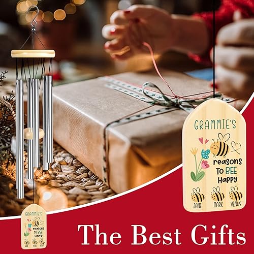 Miniatura 118 de Regalos personalizados para abuelas, campanillas de viento, regalos para abuela, regalo perfecto para el día de la madre, cumpleaños, Acción