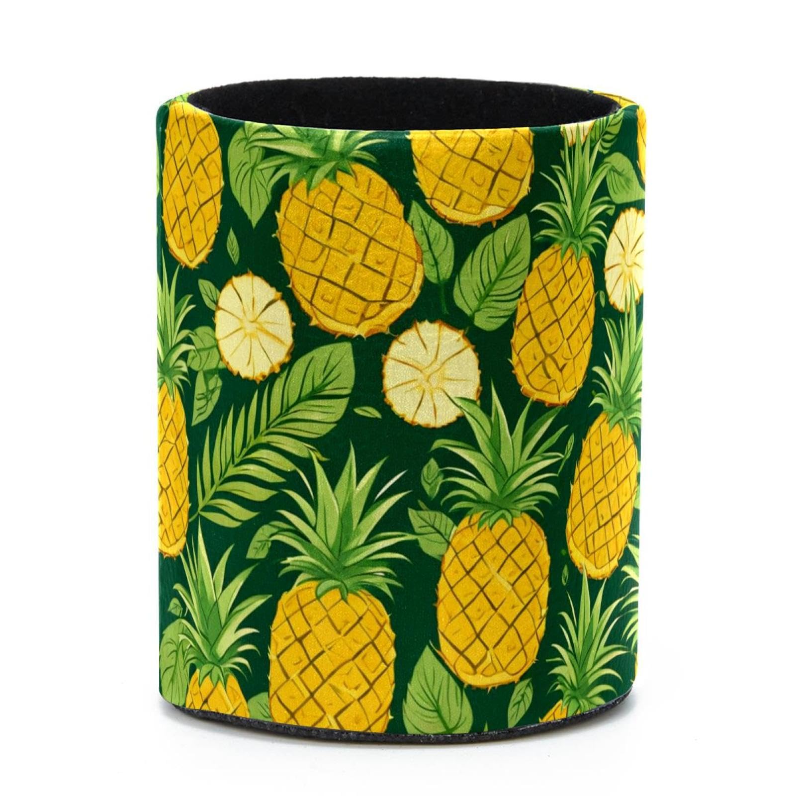 VAPOKF Round Pencil Holders for Desk, Colored Pineapple Pen Holders Pen Pot Makeup Brushes Storage Desktop Stationery Supplies Organiser for Home Office